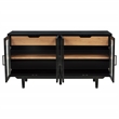 Pemberly Row 4-Door Sideboard Server with 2 Drawers in Dusty Black