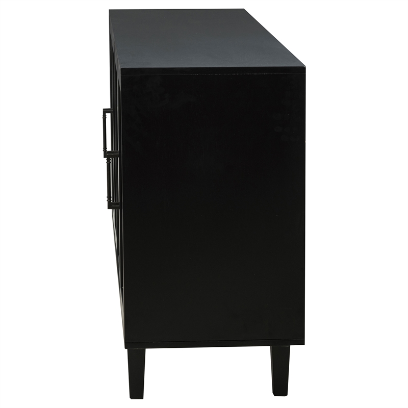 Pemberly Row 4-Door Sideboard Server with 2 Drawers in Dusty Black