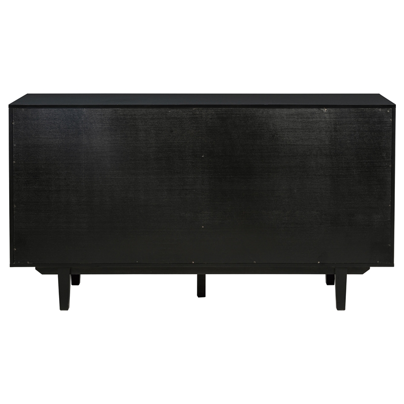 Pemberly Row 4-Door Sideboard Server with 2 Drawers in Dusty Black