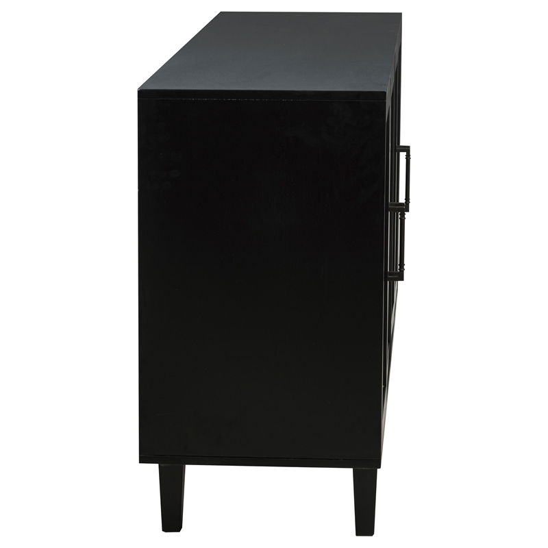 Pemberly Row 4-Door Sideboard Server with 2 Drawers in Dusty Black