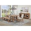 Pemberly Row 6-Piece 76-Inch Extension Leaf Dining Set in Brown and Beige