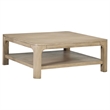 Pemberly Row 2-piece Coastal Wood Coffee Table Set in Weathered Mango Brown