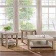 Pemberly Row 3-piece Coastal Wood Coffee Table Set in Weathered Mango Brown