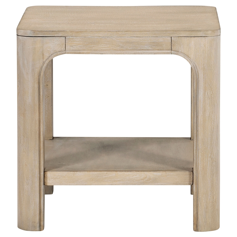Pemberly Row 3-piece Coastal Wood Coffee Table Set in Weathered Mango Brown