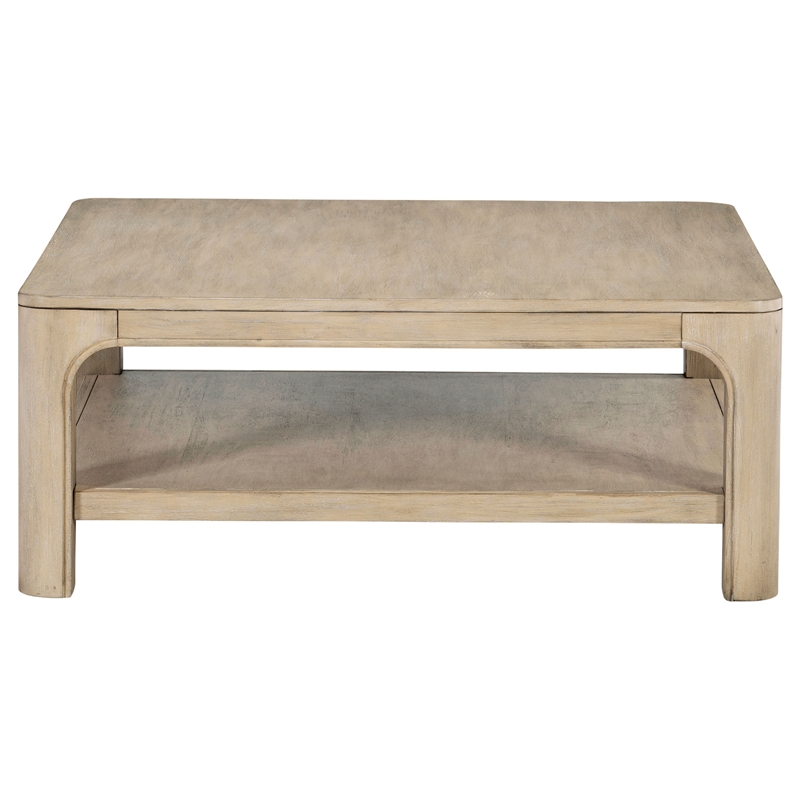 Pemberly Row 3-piece Coastal Wood Coffee Table Set in Weathered Mango Brown