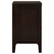 Pemberly Row 2-Drawer Rubberwood Bedside Nightstand in Cappuccino