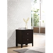 Pemberly Row 2-Drawer Rubberwood Bedside Nightstand in Cappuccino