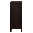 Pemberly Row 6-Drawer Rubberwood Bedroom Dresser in Cappuccino