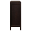 Pemberly Row 6-Drawer Rubberwood Bedroom Dresser in Cappuccino