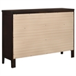 Pemberly Row 6-Drawer Rubberwood Bedroom Dresser in Cappuccino