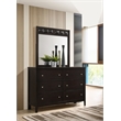 Pemberly Row 6-Drawer Bedroom Dresser with Mirror Set in Cappuccino