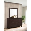 Pemberly Row 6-Drawer Bedroom Dresser with Mirror Set in Dark Cocoa