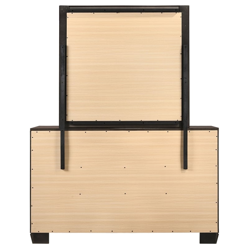 Pemberly Row 6-Drawer Bedroom Dresser with Mirror Set in Dark Cocoa