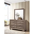 Pemberly Row 6-Drawer Bedroom Dresser with Mirror in Washed Taupe