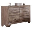 Pemberly Row Mid-Century 6-Drawer Bedroom Dresser in Washed Taupe