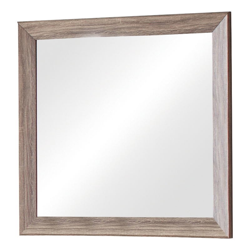 Pemberly Row Transitional Rectangular Wood Dresser Mirror in Brown