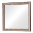 Pemberly Row Transitional Rectangular Wood Dresser Mirror in Brown