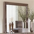 Pemberly Row Transitional Rectangular Wood Dresser Mirror in Brown