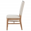 Pemberly Row Set of 2 Upholstered Dining Side Chairs in Beige