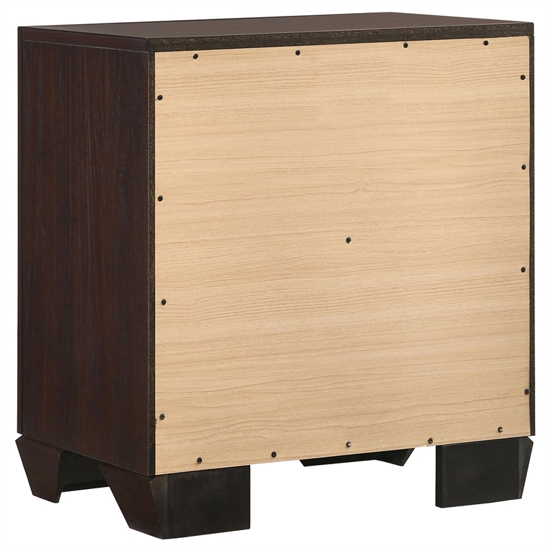 Pemberly Row Transitional 2-Drawer Wood Nightstand in Dark Cocoa