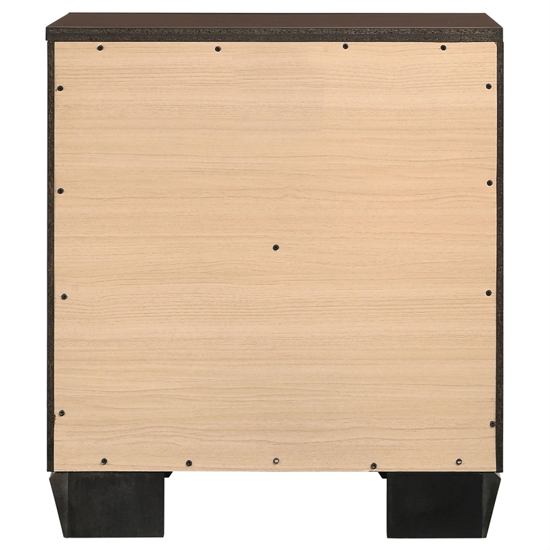 Pemberly Row Transitional 2-Drawer Wood Nightstand in Dark Cocoa