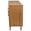 Pemberly Row 4-Door Sideboard Server with 2 Drawers in Natural Brown