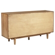 Pemberly Row 4-Door Sideboard Server with 2 Drawers in Natural Brown