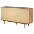 Pemberly Row 4-Door Sideboard Server with 2 Drawers in Natural Brown