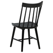 Pemberly Row Set of 2 Solid Wood Windsor Dining Side Chairs in Black