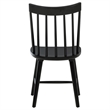 Pemberly Row Set of 2 Solid Wood Windsor Dining Side Chairs in Black