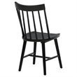 Pemberly Row Set of 2 Solid Wood Windsor Dining Side Chairs in Black