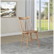 Pemberly Row Set of 2 Solid Wood Windsor Dining Side Chairs in Brown