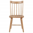 Pemberly Row Set of 2 Solid Wood Windsor Dining Side Chairs in Brown