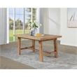 Pemberly Row 76-Inch Extension Leaf Dining Table in Natural Brown