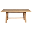 Pemberly Row 76-Inch Extension Leaf Dining Table in Natural Brown