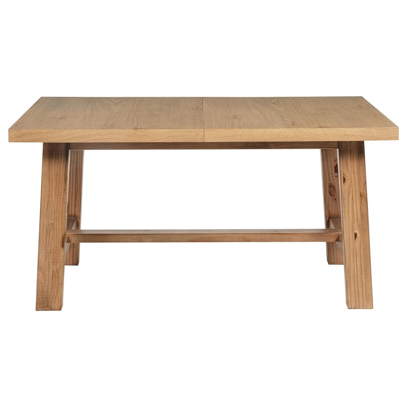 Pemberly Row 76-Inch Extension Leaf Dining Table in Natural Brown