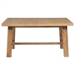 Pemberly Row 76-Inch Extension Leaf Dining Table in Natural Brown