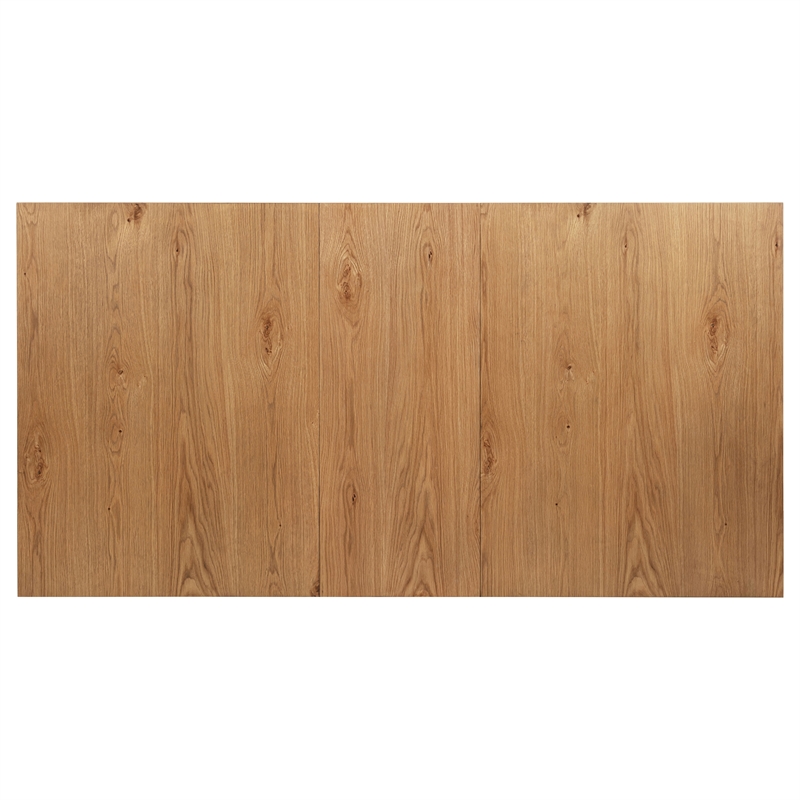 Pemberly Row 76-Inch Extension Leaf Dining Table in Natural Brown