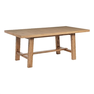 Pemberly Row 76-Inch Extension Leaf Dining Table in Natural Brown