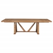 Pemberly Row 106-Inch Extension Leaf Dining Table in Natural Brown