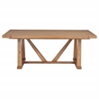 Pemberly Row 106-Inch Extension Leaf Dining Table in Natural Brown