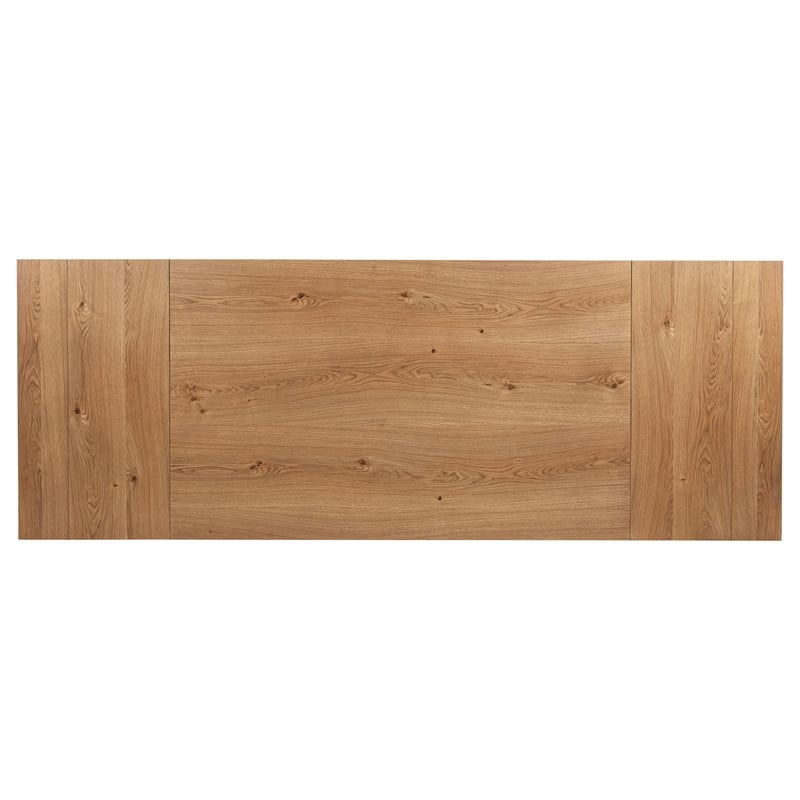 Pemberly Row 106-Inch Extension Leaf Dining Table in Natural Brown