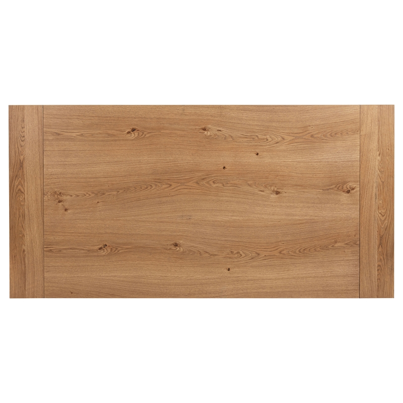 Pemberly Row 106-Inch Extension Leaf Dining Table in Natural Brown