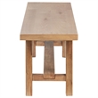 Pemberly Row 60-Inch Wood Backless Dining Bench in Natural Brown
