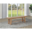 Pemberly Row 60-Inch Wood Backless Dining Bench in Natural Brown