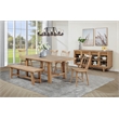 Pemberly Row 6-Piece 76-Inch Extension Leaf Dining Set in Natural Brown