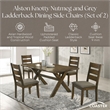 Pemberly Row Set of 2 Wood Dining Side Chairs in Knotty Nutmeg
