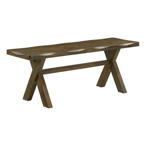 Pemberly Row 47-Inch Solid Wood Dining Bench in Knotty Nutmeg