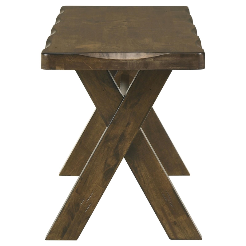 Pemberly Row 47-Inch Solid Wood Dining Bench in Knotty Nutmeg