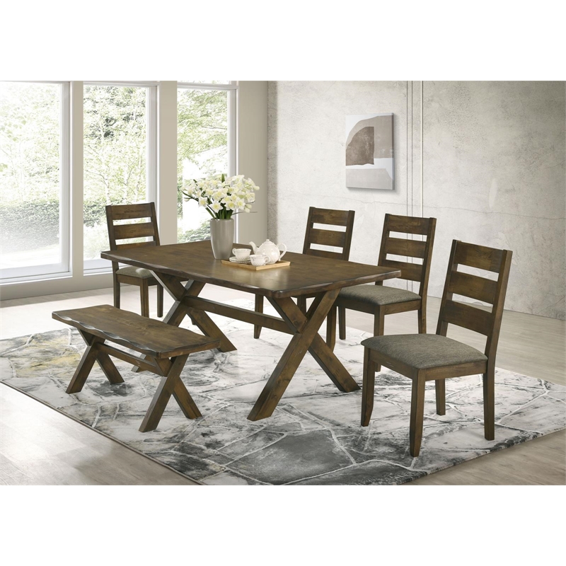 Pemberly Row 47-Inch Solid Wood Dining Bench in Knotty Nutmeg